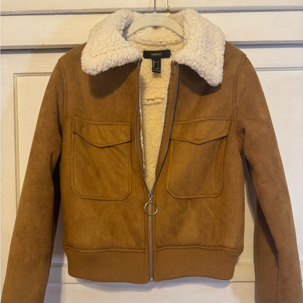 Forever 21 Cream Sherpa Jacket